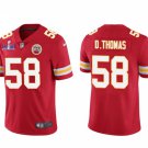 men's & kids Activewear Football Uniform #58 Derrick Thomas Jersey Red 2024 Super Bowl LVIII Shirt