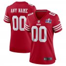 women's Football San Francisco 49ers Uniform #00 Custom Jerseys Red 2024 Super Bowl LVIII lady Shirt