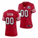 women's Football San Francisco 49ers Uniform #00 Custom Jerseys Red 2024 Super Bowl LVIII lady Shirt