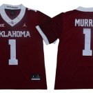 men's & youth Football Uniform #1 Kyler Murray Jerseys Red Winning Streak OK Sooners College Shirt
