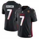 men's & kids Activewear Football Uniform #7 Bijan Robinson Jerseys Black John Madden Patch Shirt