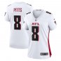 women's Activewear Football Uniform #8 Kyle Pitts Jerseys 2024 White F.U.S.E. Limited Lady Shirt