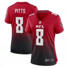 women's Activewear Football Uniform #8 Kyle Pitts Jerseys 2024 Red F.U.S.E. Limited Lady Shirt