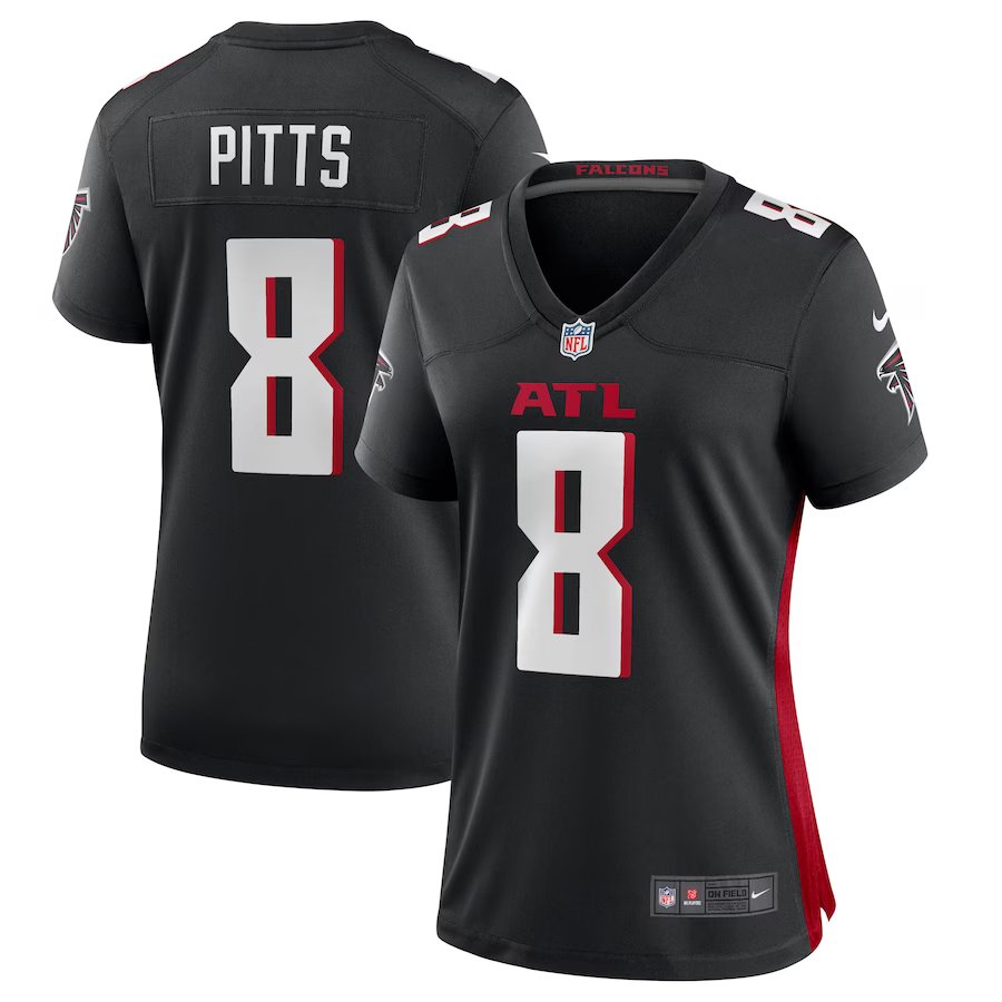 women's Activewear Football Uniform #8 Kyle Pitts Jerseys 2024 Red F.U.S.E. Limited Lady Shirt