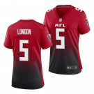 women's Activewear Football Uniform #5 Drake London Jerseys 2024 Red F.U.S.E. Limited Lady Shirt