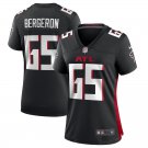 women's Activewear Football Uniform #65 Matthew Bergeron Jerseys Black Player Game Limited Shirt