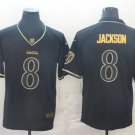 men's Activewear Football Uniform #8 Lamar Jackson Jerseys Black Golded Edition Limited Shirt
