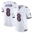 men's & kids Activewear Football Uniform #8 Lamar Jackson Jerseys 2024 White F.U.S.E. Limited Shirt