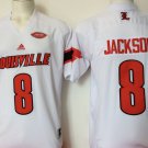 men's & youth Football Uniform #8 Lamar Jackson Jerseys White Louisville Cardinals College Shirt