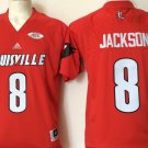 men's & youth Football Uniform #8 Lamar Jackson Jerseys Red Louisville Cardinals College Shirt