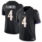 men's & kids Football Ravens Uniform #4 Zay Flowers Jerseys Black 2023 Draft Game Limited Shirts