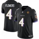 men's & kids Football Uniform #4 Zay Flowers Jerseys 2024 Black F.U.S.E. John Madden Patch Shirt
