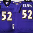 men's & youth Activewear Football Uniform #52 Ray Lewis Jerseys Vintage 2000 Throwback Purple Shirt