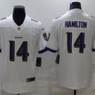 men's & kids Activewear Football Uniform #14 Kyle Hamilton Jerseys White Player Game Limited Shirt