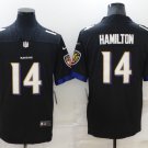 men's & kids Activewear Football Uniform #14 Kyle Hamilton Jerseys Black Player Game Limited Shirt
