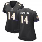 women's Activewear Football Uniform #14 Kyle Hamilton Jerseys Black Player Game Limited Shirt