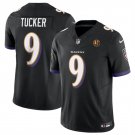 men's & kids Football Uniform #9 Justin Tucker Jerseys 2024 Black F.U.S.E. John Madden Patch Shirt