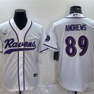 men's Activewear Football Uniform #89 Mark Andrews Jerseys White Baseball CoolBase Shirt