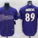 men's Activewear Football Uniform #89 Mark Andrews Jerseys Purple Baseball CoolBase Shirt