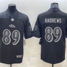 men's Activewear Football Uniform #89 Mark Andrews Jerseys Black RFLCTV Limited Shirt