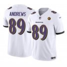 men's & kids Football Uniform #89 Mark Andrews Jerseys 2024 White F.U.S.E. John Madden Patch Shirt