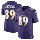 men's & kids Football Uniform #89 Mark Andrews Jerseys 2024 Purple F.U.S.E. John Madden Patch Shirt