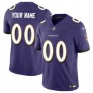 men's & kids Football Baltimore Ravens Uniform #00 Custom name number Jerseys Purple Limited Shirt