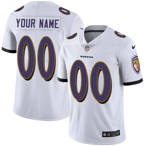 men's & kids Football Baltimore Ravens Uniform #00 Custom name number Jerseys White Limited Shirt