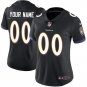 women's Football Baltimore Ravens Uniform #00 Custom name number Jerseys Black Limited Lady Shirt