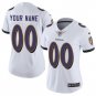 women's Football Baltimore Ravens Uniform #00 Custom name number Jerseys White Limited Lady Shirt