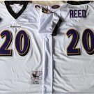 men's & youth Activewear Football Uniform #20 Ed Reed Jerseys Vintage 2004 Throwback White Shirt