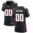 women's Football Atlanta Falcons Uniform #00 Custom name number Jerseys Black Limited Lady Shirt