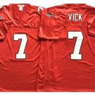 men's & youth Activewear Football Uniform #7 Michael Vick Jerseys Vintage Red Throwback Shirt