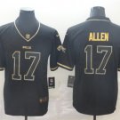 men's Activewear Football Uniform #17 Josh Allen Jerseys Black Golded Edition Limited Shirt