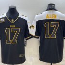 men's Activewear Football Uniform #17 Josh Allen Jerseys Black Golded C Patch Thanksgiving Shirt