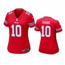 women's Activewear Football Uniform #10 Khalil Shakir Jerseys Red Player Game Limited Lady Shirt