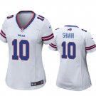 women's Activewear Football Uniform #10 Khalil Shakir Jerseys White Player Game Limited Lady Shirt