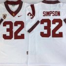 men's & youth Activewear Football Uniform #32 O.J. Simpson Jerseys White U S C Trojans College Shirt