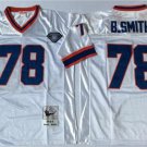 men's & youth Activewear Football Uniform #78 Bruce Smith Jerseys M&N Vintage White Throwback Shirt