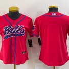 women's Activewear Football Uniform Buffalo Bills Blank Jerseys Red Baseball CoolBase Shirt