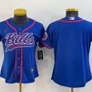 women's Activewear Football Uniform Buffalo Bills Blank Jerseys Blue Baseball CoolBase Shirt