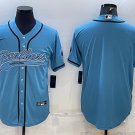 men's Activewear Football Uniform Carolina Panthers Blank Jerseys Blue Baseball CoolBase Shirt