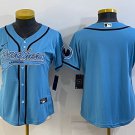 women's Activewear Football Uniform Carolina Panthers Blank Jerseys Blue Baseball CoolBase Shirt