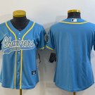 women's Activewear Football Uniform Carolina Panthers Blank Jerseys Blue Baseball CoolBase Shirt
