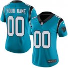 women's Football Carolina Panthers Uniform #00 Custom name number Jerseys Blue Limited Lady Shirt