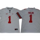 men's & youth Activewear Football Uniform #1 Justin Fields Jerseys White Ohio Buckeyes College Shirt