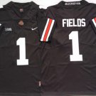men's & youth Activewear Football Uniform #1 Justin Fields Jerseys Black Ohio Buckeyes College Shirt