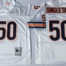 men's & youth Activewear Football Uniform #50 Mike Singletary Jerseys Vintage White Throwback Shirt
