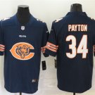 men's Activewear Football Uniform #34 Walter Payton Jerseys Navy Team Big Logo Limited Shirt