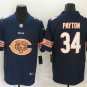 men's Activewear Football Uniform #34 Walter Payton Jerseys Navy Team Big Logo Limited Shirt